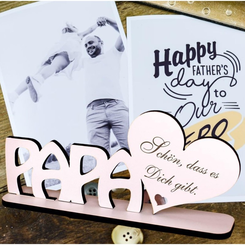 Decorative Stand "Papa ist der Beste - Lettering zum Hinstellen