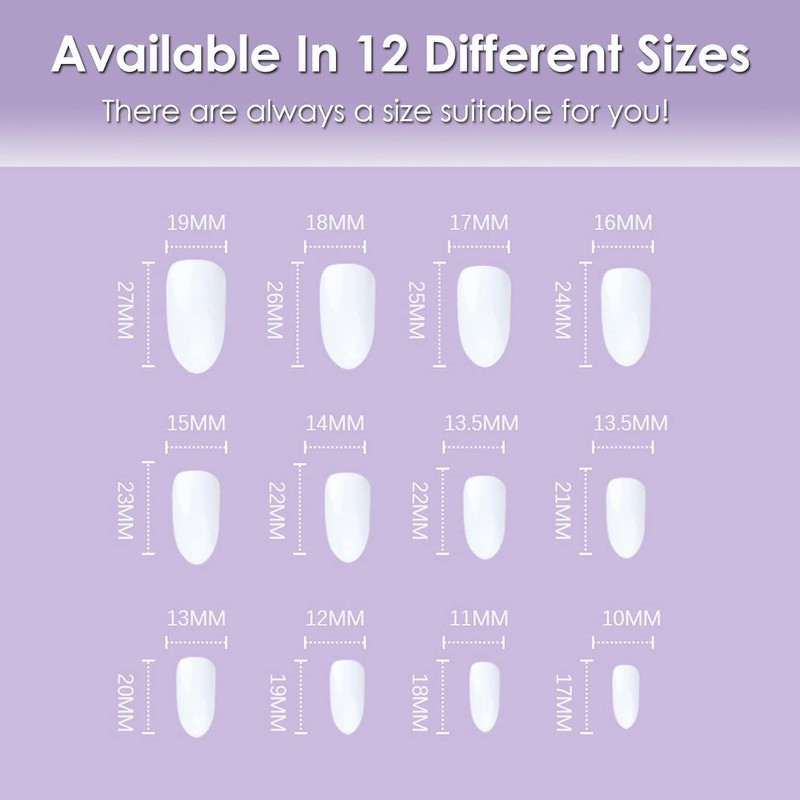 Uñas Francesas con Punta a Presión 24 Piezas de Uñas