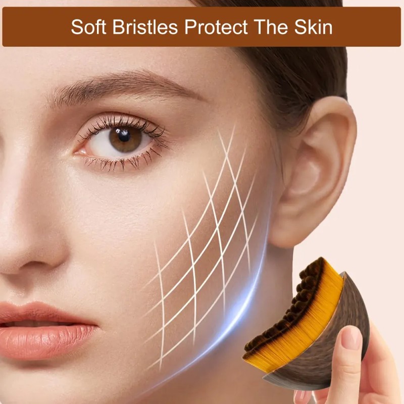 Linfático Contorno Facial Cepillo + Seis Patas Cuerno Masaje