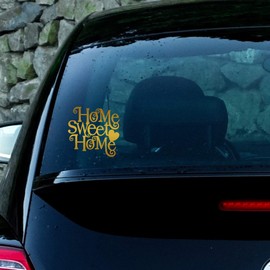 ANGDEST Home Sweet Home (Metallic Gold) (Set of 2) Premium Waterproof Vinyl Decal Stickers for Laptop Phone Accessory Helmet Car Window Bumper Mug Tuber Cup Door Wall Decoration