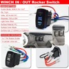 Wsays 7Pin Winch in Out Momentary Rocker Toggle Switch Blue
