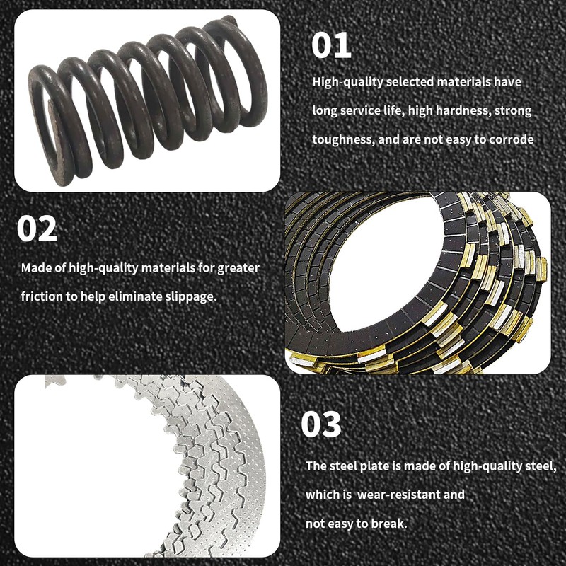 Extra Plate Friction Steel Clutch Plates & Gasket Kit Fit