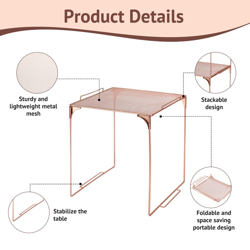 AUECOOME Locker Organizer Shelf Stackable Extra Locker Shelf for School