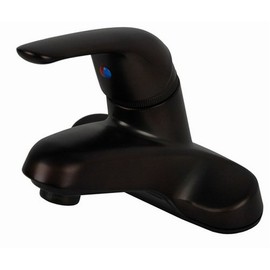 4" 1-handle Lavatory RV Bathroom Faucet (Brass construction) for Modern 5th Wheels, With Matching Pop-Up Drain, Oil Rubbed Bronze Finish- By Plumb USA