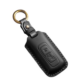 ZANEKO Key Case Compatible Honda Bike PCX125 Key Cover PCX 150/125 JK05 Forza mf17 Smart Genuine Leather Key Holder, Black