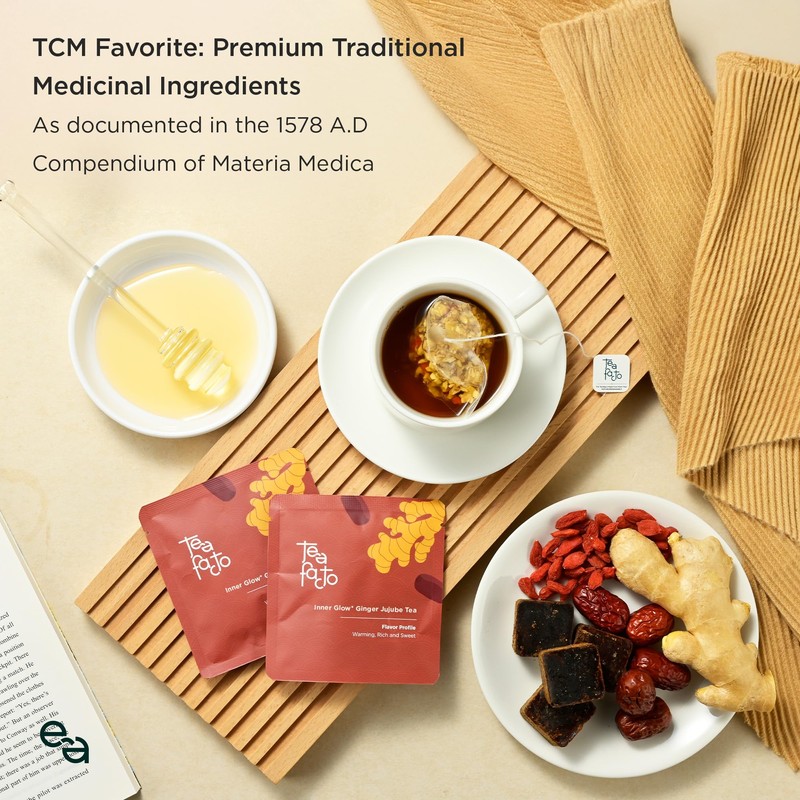 Tea Facto Inner Glow* Jujube Ginger Tea Bags with Dried
