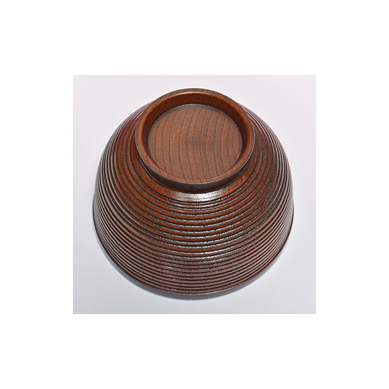 Kakuda Seibei Shoten Obi Sensuji Wooden Soup Bowl (Red) TKB35-2