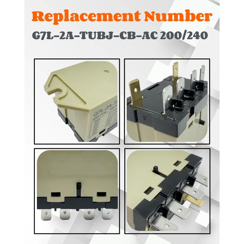 G7L-2A-TUBJ-CB-AC200/240 General Purpose Relay with Test Button,Double Pole Single Throw