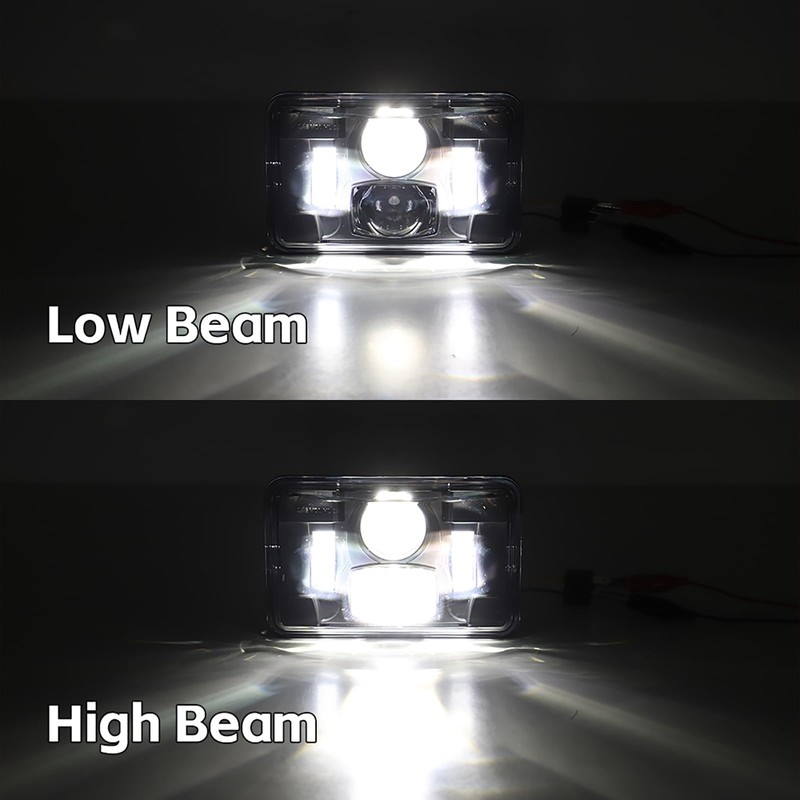 4x6 Inch LED Headlights Rectangular Light DOT Approved High/Low Beam