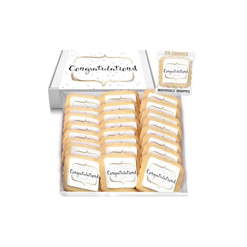 Congrats Cookies Party Favors Congratulations | 24 Pack Individually Wrapped