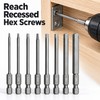 8-Piece 100mm Hex Allen Wrench Drill Bit Set – SAE
