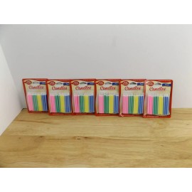Betty Crocker Pencil Candles Birthday Anniversary Any Occasion 24 Count 6 Packs