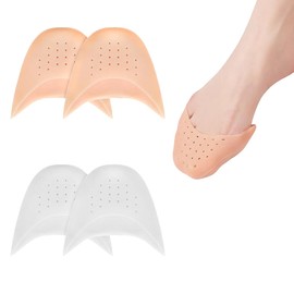 QEQSHQO 4 Stück Zehenschutz Silikon Soft Gel Zehenkappen Zehenschoner Ballett Spitzenschoner Metatarsal Pads Schutz Für Spitzenschuhe Ballettschuhe High Heel Pumps Schmerzlinderung