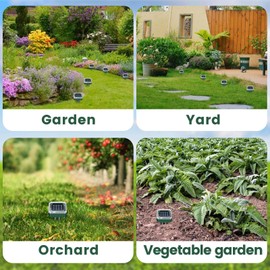 Mole Repellent Solar Powered 8 Pack Ultrasonic Repeller Gopher Vole Groundhog Snake Chipmunk Mole Deterrent Waterproof Sonic Spikes Get Rid of Moles in Your Yard