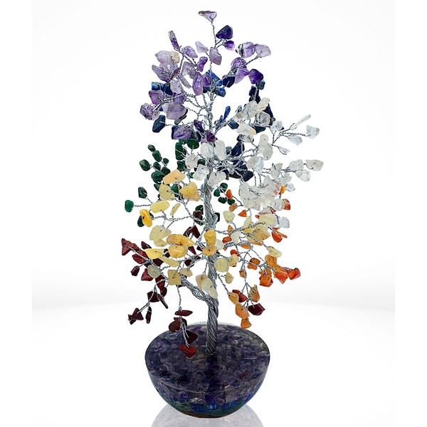 DOJA Barcelona 7 Chakra Tree of Life Decoration with Crystals