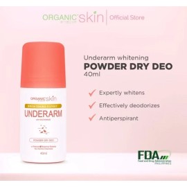 Organic Skin Japan Intensive Whitening Underarm Powder Dry Deodorant 2 Bottles