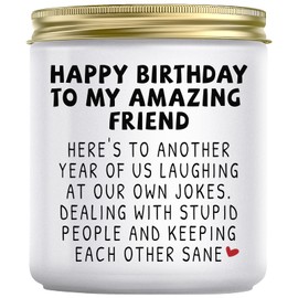 Jonico Happy Birthday Gifts for Women - Funny Best friend Friendship Birthday Gifts for Women Bestie BFF Coworker Classmate, Lavender Candle