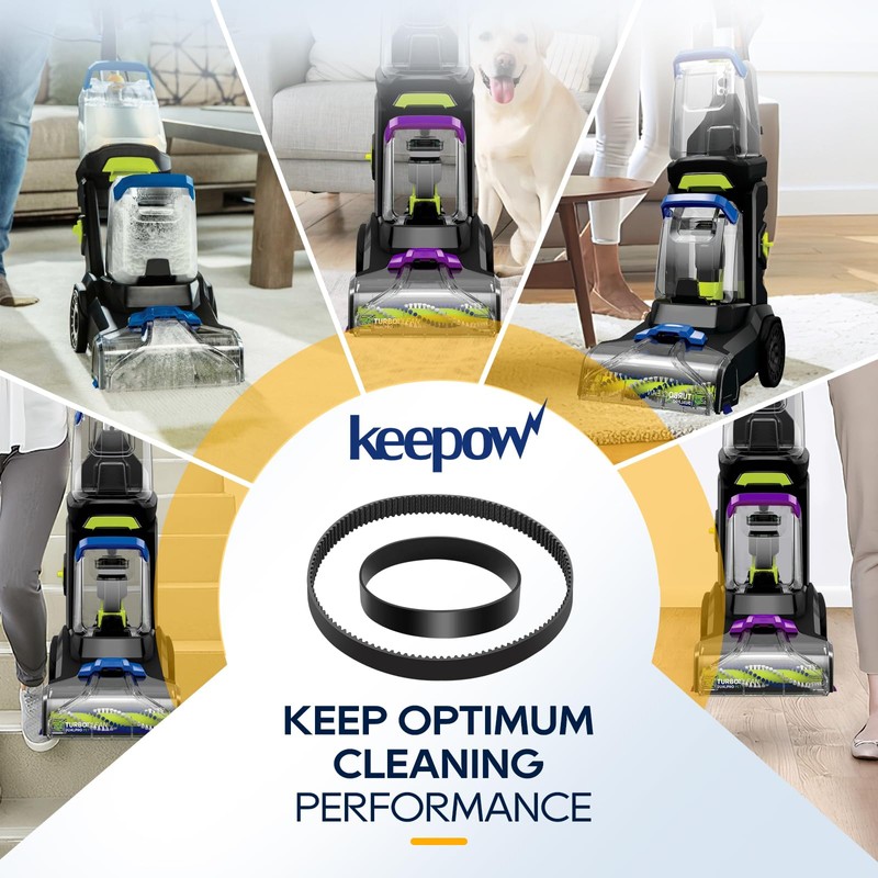 KEEPOW Replacement Belts Set for Bissell 3071 PowerForce PowerBrush Pet