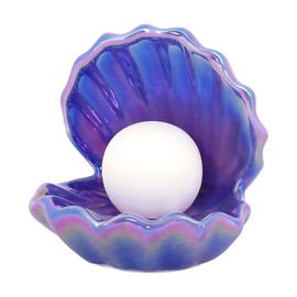 Naimo Shell Pearl Night Light Bedside Ceramic LED Night Lamp Shell Tabletop Light for Bedroom Home Decor Birthday Gift