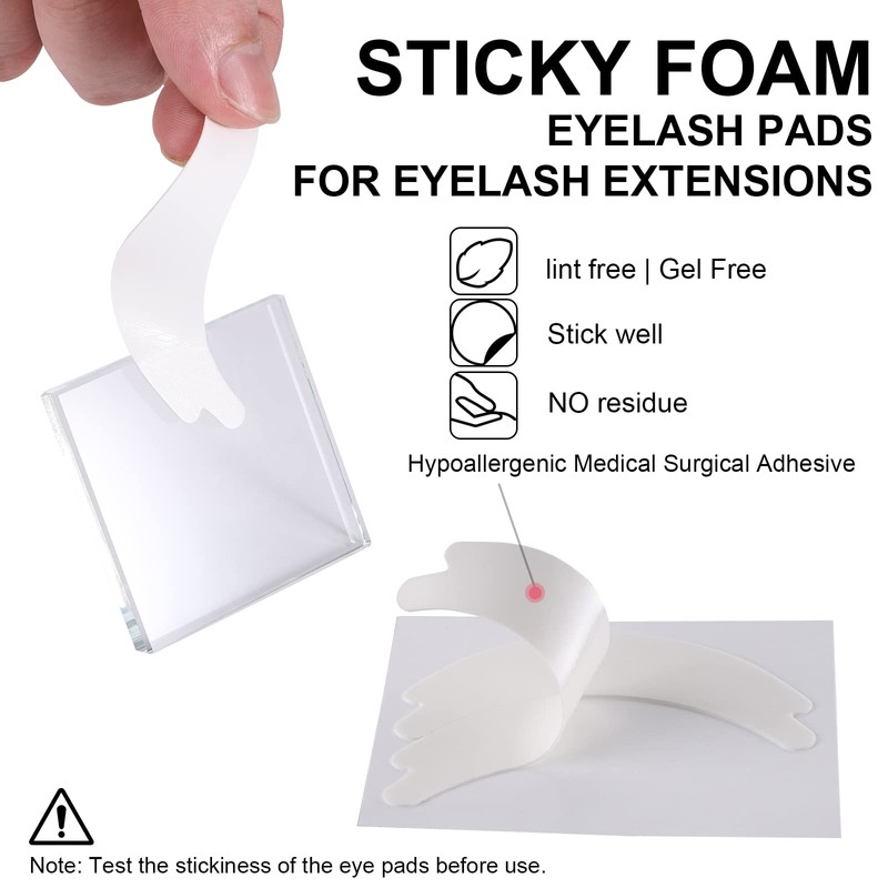Pretty memory 100 Pairs Foam Eye Pads for Lash Extensions,