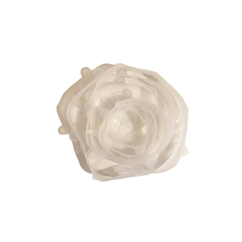 Set tapas de silicón amoldables, 6 piezas. Para la cocina,