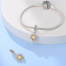 LNQOBU 925 Sterling Silver Charms for Bracelets & Necklaces 5A Cubic Zirconia Tarot Cards Dangle Pendant,Charms Beads Gift for Women Jewelry