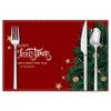 MinniLove Christmas Tree Pattern Placemats Nordic Linen Absorbent Thick Heat
