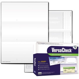 VersaCheck Security Business Check Refills: Form #3000 Business Standard - White Canvas - 250 Sheets
