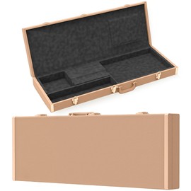 Electric Guitar Hard Case Shell Case With Lock For Square Electric Guitar 39in Electric Guitars Hard-Shell Protective Carrying Case for KST/KTL/170 Model with Security Lock Metal Feet (Elegant Brown)