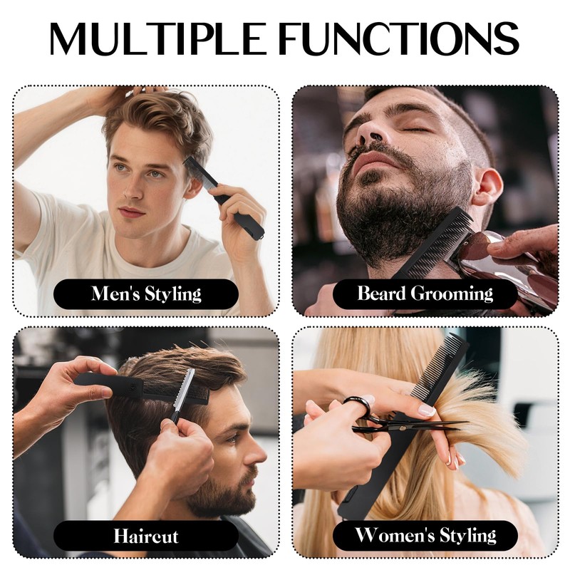 LPZMPZ 3-in-1 Men's Hair Comb, Beard Comb, Folding Comb with
