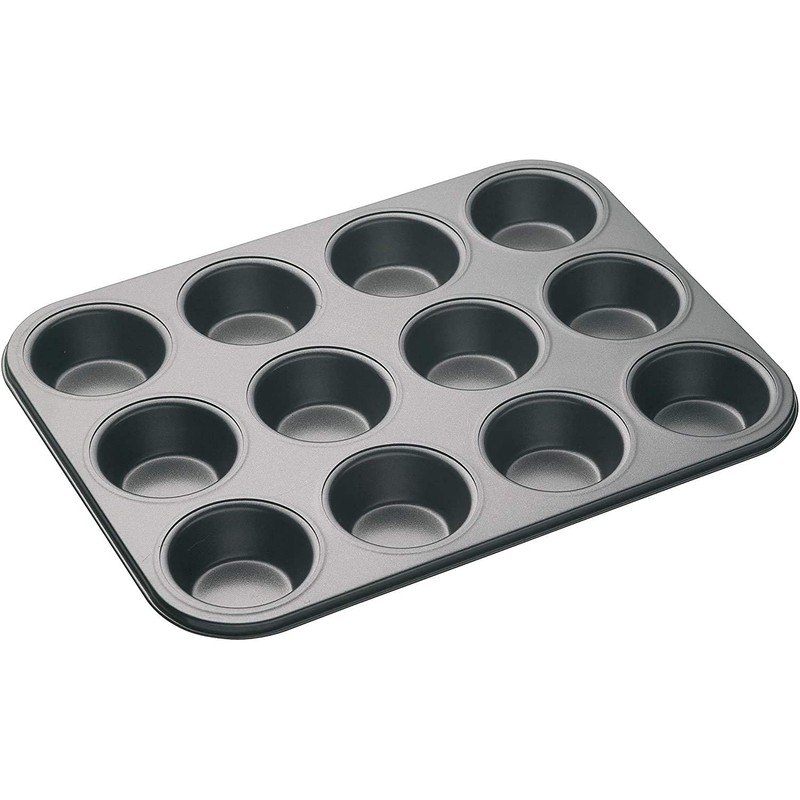 CenturiusCuroisty Non Stick Sturdy 12 Cupcake Baking Muffin Tray Yorkshire