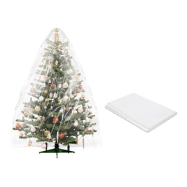 Christmas Tree Storage Bag, Waterproof Clear Removal Bag for Upright Trees up to 6 Feet Width 9 Feet Tall, Reusable Extra Large Dustproof Storage & Disposal Bag for Couches, Mattresses, and More