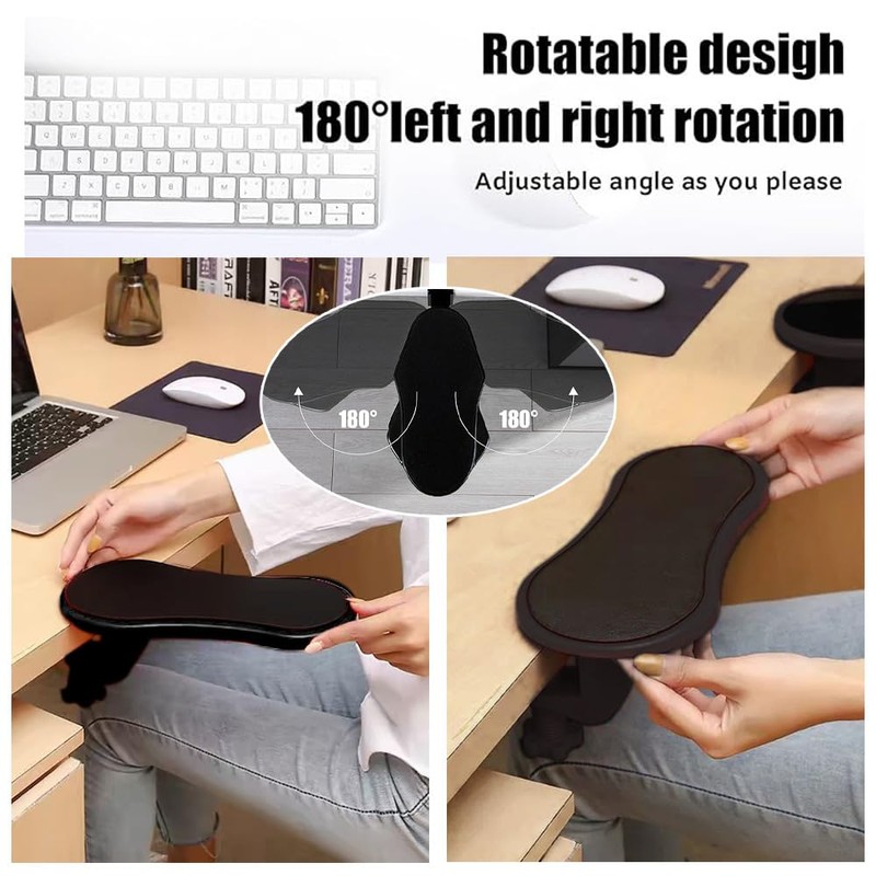 Ouliget Arm Rest Support for Desk,180° Rotating Adjustable Computer Desk