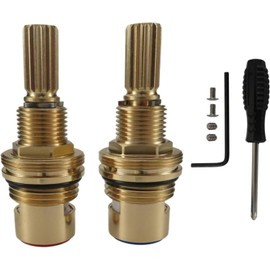 Adaptador de grifo Reemplazo de carrete de agua fría y caliente Cartuchos de disco de vástago de cerámica de latón para lavabos Cartuchos de disco de vástago de cerámica de latón duraderos