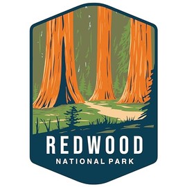eDesign Redwood National Park Sticker 2-Pack (4 Inches Each) National Park Stickers for Waterbottle Scrapbook Car Truck SUV Window Bumper Wall Laptop Tablet Cup Tumbler and Any Smooth Surface