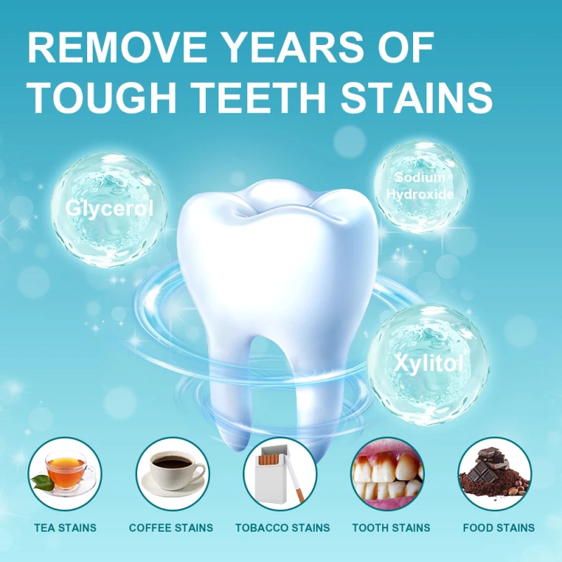 Yellow Stains Removal Teeth Whitening Strips 30 Minutes Brighten Tooth