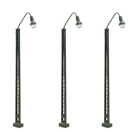 Evemodel LQS50HO-3-EU Track H0 Grid Pole Light Model Railway Garden/Yard Set of 3