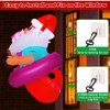Lunmon 4 FT Christmas Window Inflatable Blow Up Hawaiian Santa