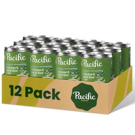 Pacific Foods Organic Lightly Salted Chicken and Wild Rice Soup, 16.3 oz Can (Pack of 12)