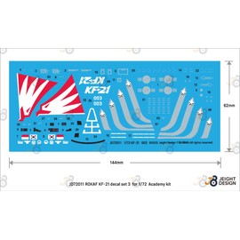 DEF.Model 1/72 Current Korean Air Force KF-21 Bolame Decal Set #3 Prototype 003 Sachon Base 2023 (For Academy) Decal for Plastic Model JD72011 (Airplane)