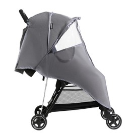 Rain Cover for Pushchairs, One Size, Waterproof, Dustproof, Windproof, Durable Protection, Baby Canopy, Rain Cover with Zip for Joggers, Sports Prams, First Pram, Grey