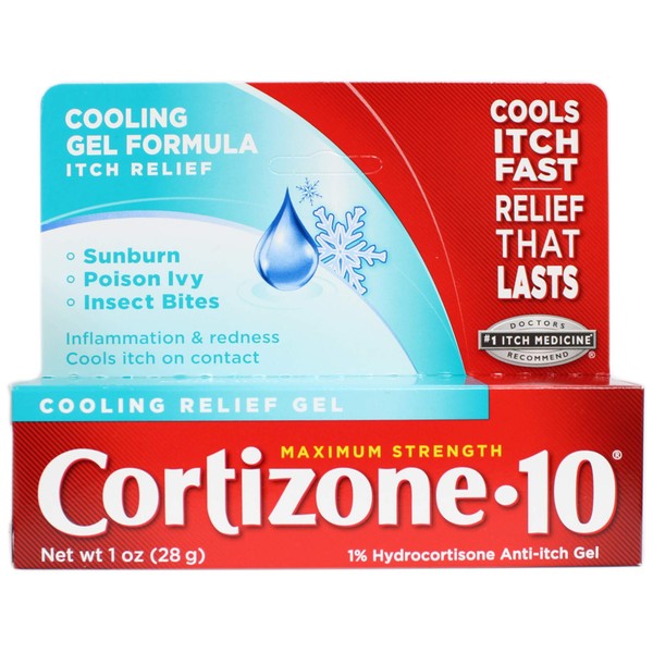 CORTIZONE-10 Cooling Relief Anti-Itch Gel, 1 Oz (Pack of 4)