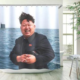 C.IOPMNU Funny Shower Curtain, Motivational Happiness Shower Curtain Set with Hooks, Stylish Waterproof Shower Curtain Bathroom Decor - 72 x 72 Inch…