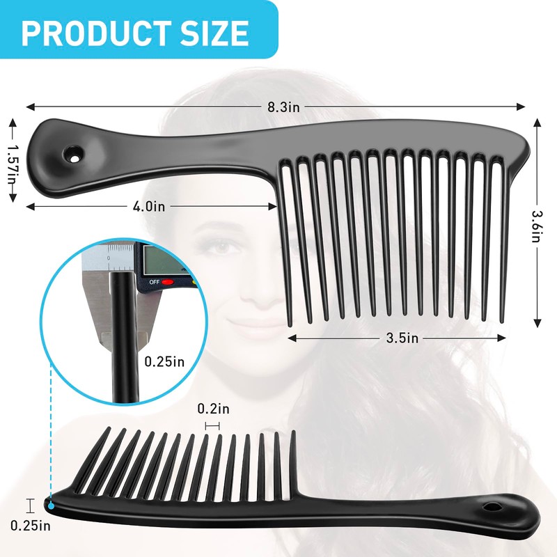 HDAJY Wide Tooth Comb, Large Thickened Hair Comb, Shower Combs
