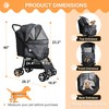 Pet Stroller for Small/Medium Dogs and Cats - Lightweight Foldable