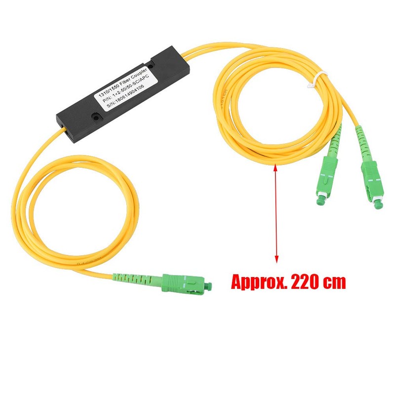 Ciglow Optical Splitter, 1X2 Singlemode Fiber Optical Splitter SC/UPC PCL