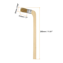 HARFINGTON Paint Brush 4Pcs 1" Brush Width Reusable Variety Angle Bend Brushes Radiator Paint for All Latex Oil Painting Furniture Walls Home Improvement, Brown