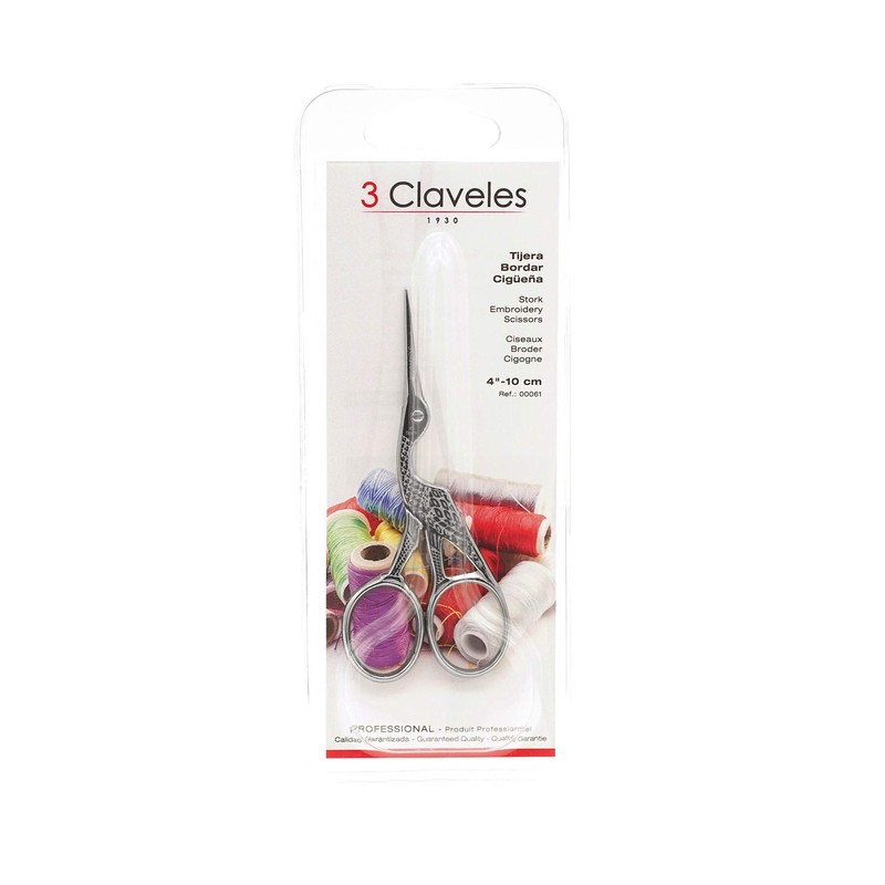 3 claveles 61 - Stork Embroidery Scissors, 10.16 cm