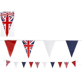 Triangle Union Jack Flag Bunting 20FT 10 Fabric Flags