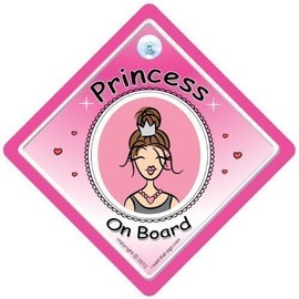 Princess On Board Car Sign, Car Sign, Contemporary, On Board, Decal, Signs, Baby on Board Sign, baby on board, Bumper Sticker, Car Signs, Novelty Car Sign